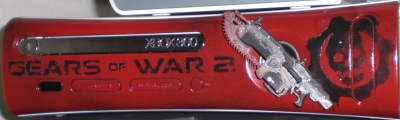 This is a custom plate made for Gears of War 2. The Lancer came from a Dom action figure.
