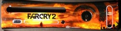 This plate was made to promote the game, Far Cry 2. It is believed to have been free with preorders of the game in the UK or Europe.