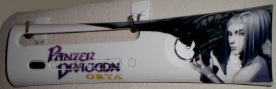 This is a custom printed faceplate featuring Orta and her dragon, from the game Panzer Dragoon Orta.