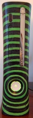 Green Rings Painted on Black Custom