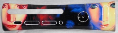 This is a custom printed faceplate featuring artwork from the inside covers of the playstation game Parasite Eve.