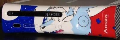 This faceplate was painted by DeviantArtist bluefantasy.